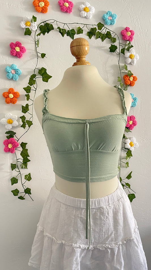 Simple Crop Top ( Sage Green)