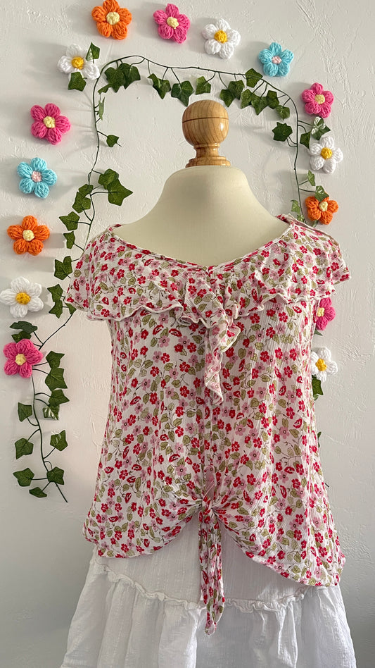 Cottagecore Floral Blouse (pink)