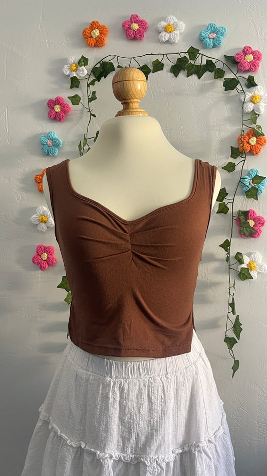 Cocoa brown top