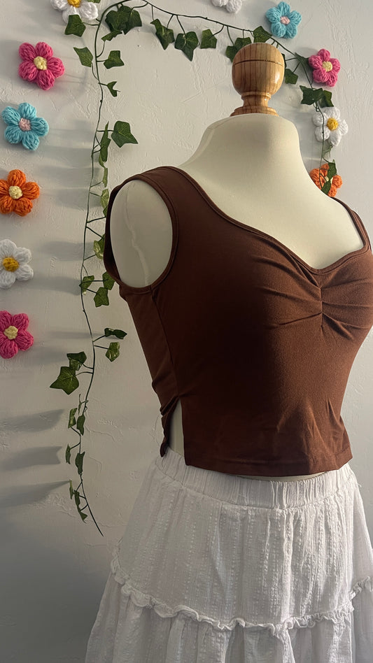 Cocoa brown top