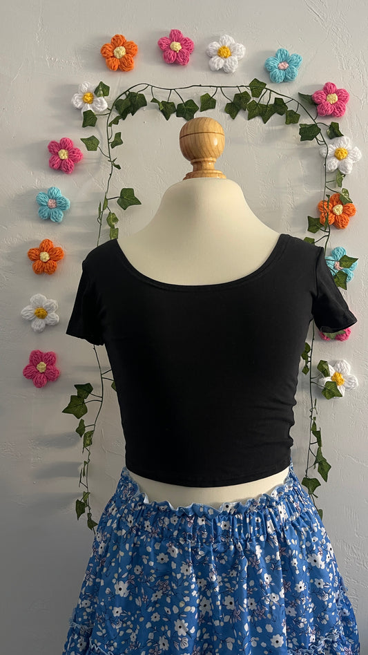Simple black baby tee