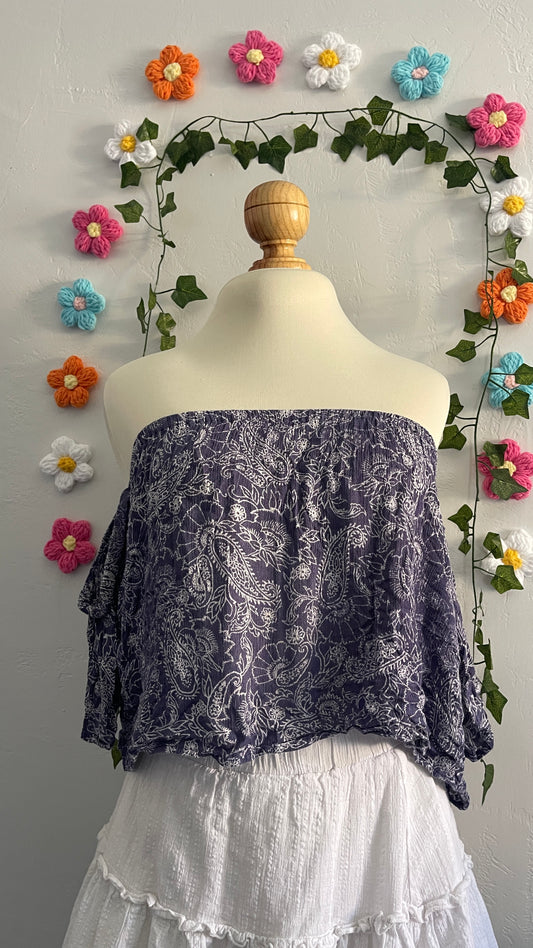 Boho off shoulder (navy)