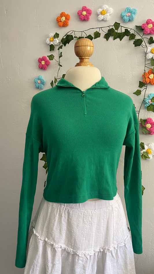 Quarter zip long sleeve (green)