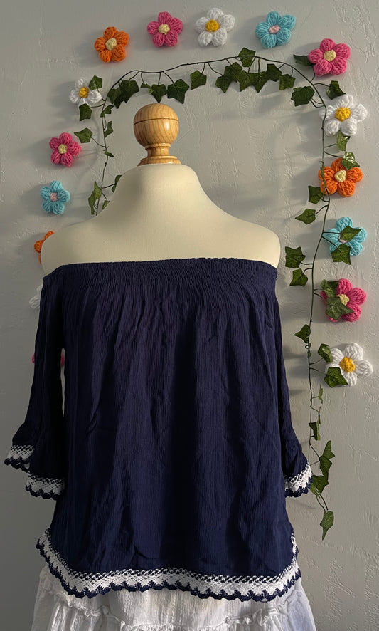Easy breezy off shoulder blouse